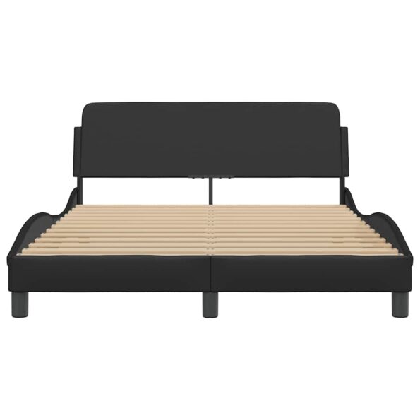 vidaXL Rám postele Dover čierny 135x190 cm umelá koža – Obrázok 4