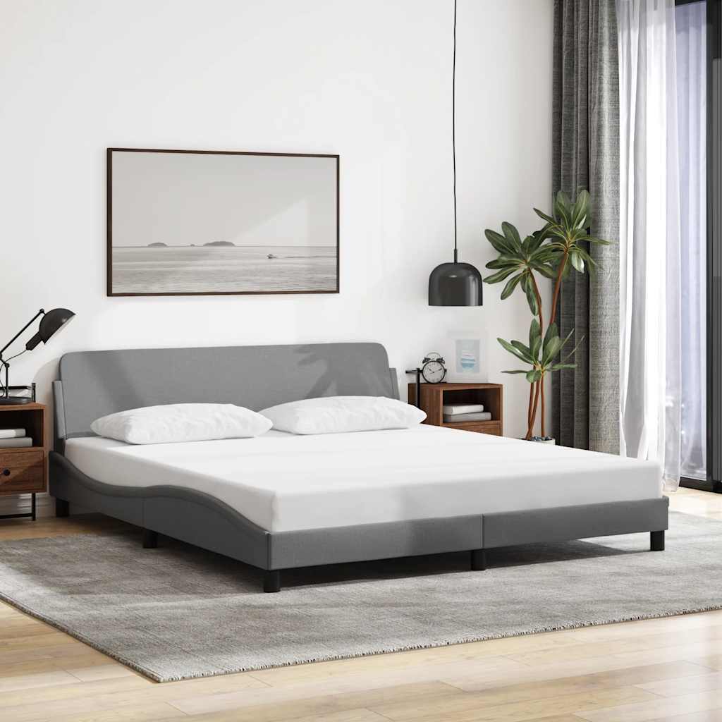 373333_1.jpg vidaXL Rám postele Dover svetlosivý 180x200 cm látkový – Obrázok 1