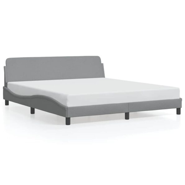 vidaXL Rám postele Dover svetlosivý 180x200 cm látkový – Obrázok 2