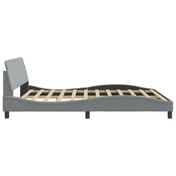 vidaXL Rám postele Dover svetlosivý 180x200 cm látkový – Obrázok 5