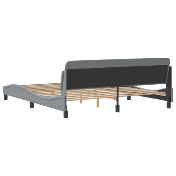 vidaXL Rám postele Dover svetlosivý 180x200 cm látkový – Obrázok 6