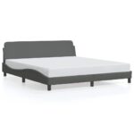 vidaXL Rám postele Dover tmavosivý 180x200 cm látkový – Obrázok 2