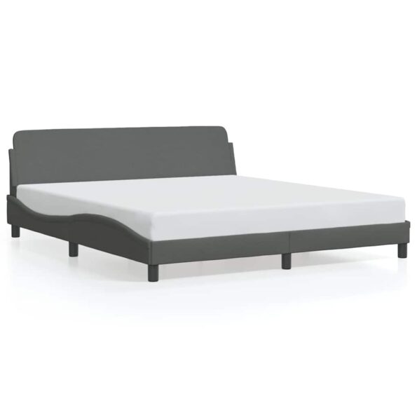 vidaXL Rám postele Dover tmavosivý 180x200 cm látkový – Obrázok 2