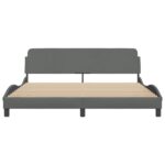 vidaXL Rám postele Dover tmavosivý 180x200 cm látkový – Obrázok 4