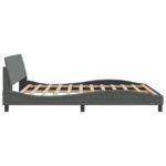 vidaXL Rám postele Dover tmavosivý 180x200 cm látkový – Obrázok 5