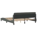 vidaXL Rám postele Dover tmavosivý 180x200 cm látkový – Obrázok 6