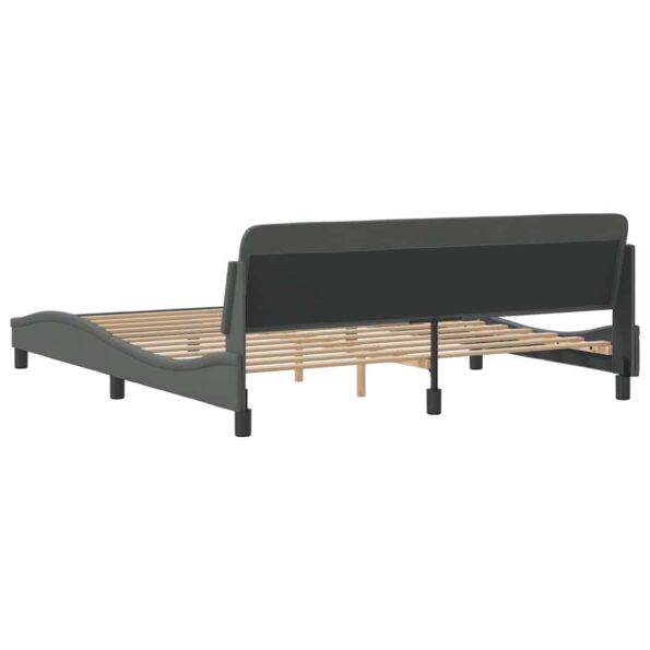 vidaXL Rám postele Dover tmavosivý 180x200 cm látkový – Obrázok 6