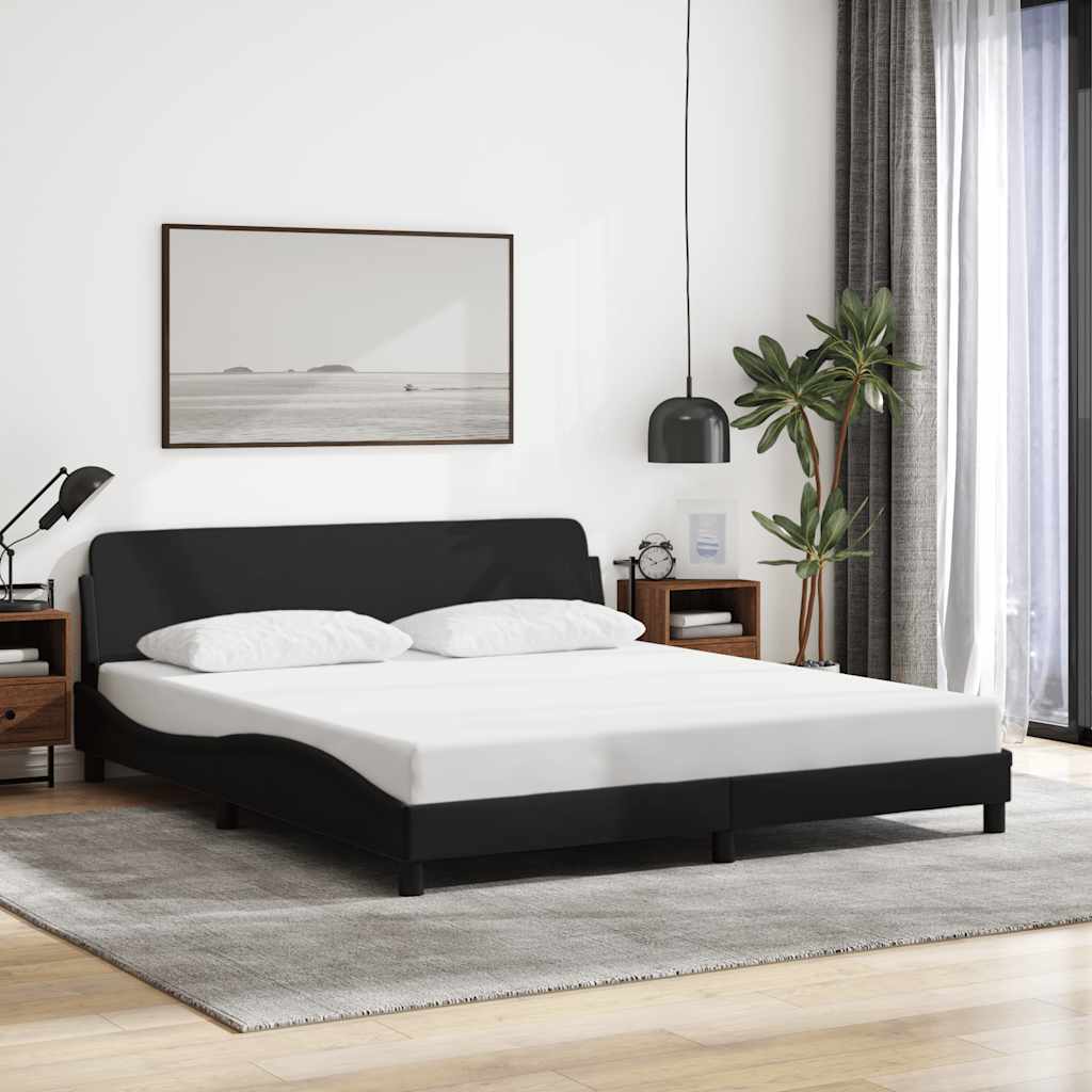 373335_1.jpg vidaXL Rám postele Dover čierny 180x200 cm látkový – Obrázok 1