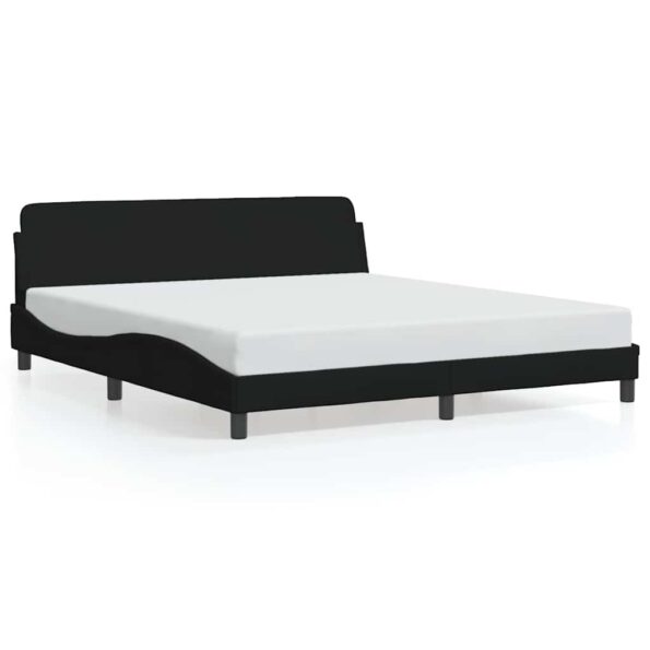 vidaXL Rám postele Dover čierny 180x200 cm látkový – Obrázok 2