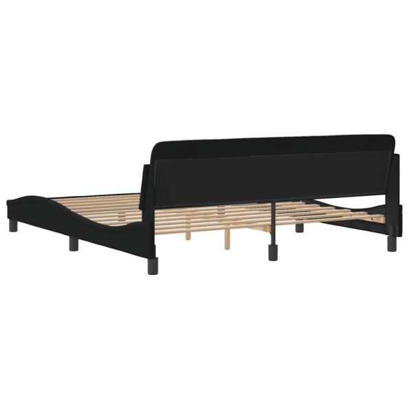 vidaXL Rám postele Dover čierny 180x200 cm látkový – Obrázok 6