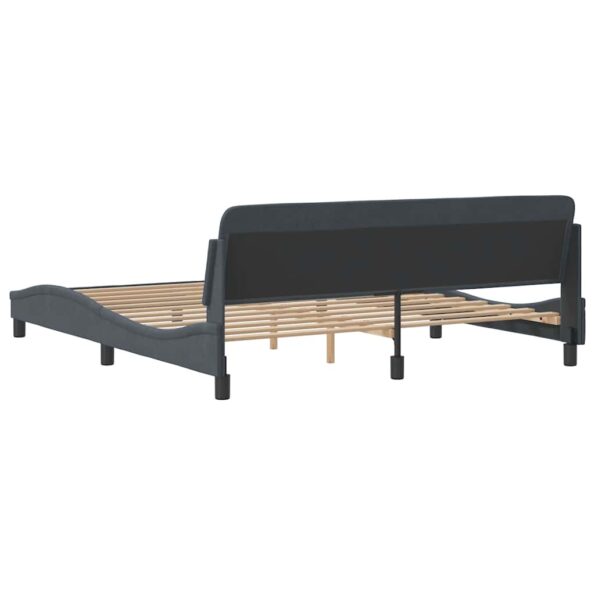 vidaXL Rám postele Dover tmavosivý 180x200 cm zamatový – Obrázok 6