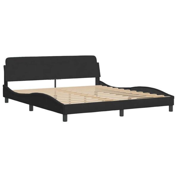 vidaXL Rám postele Dover čierny 180x200 cm zamatový – Obrázok 3