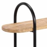 vidaXL Nástenná polica 90x20x116,5 cm masívne surové drevo mango – Obrázok 6