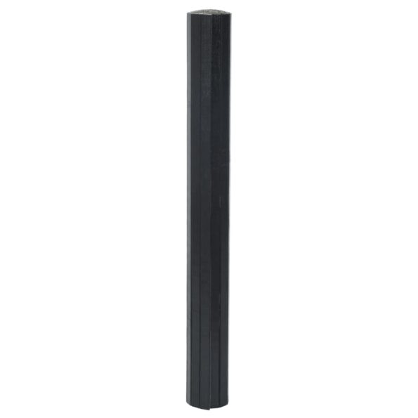 vidaXL Koberec obdĺžnikový čierny 70x100 cm bambusový – Obrázok 3