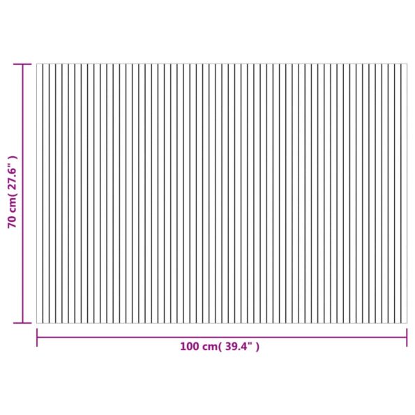 vidaXL Koberec obdĺžnikový čierny 70x100 cm bambusový – Obrázok 8