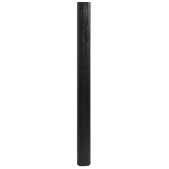 vidaXL Koberec obdĺžnikový čierny 80x100 cm bambusový – Obrázok 3