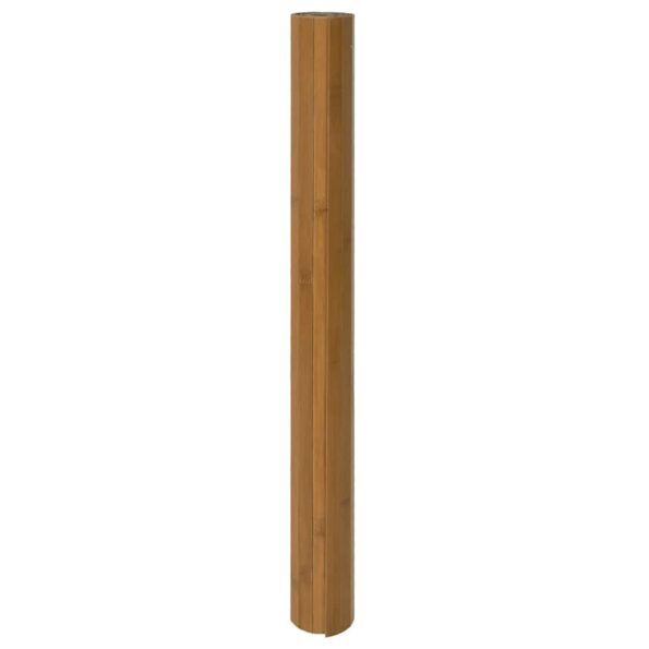 vidaXL Koberec obdĺžnikový hnedý 100x100 cm bambusový – Obrázok 3