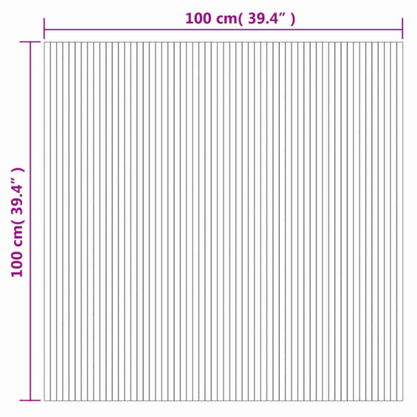 vidaXL Koberec obdĺžnikový hnedý 100x100 cm bambusový – Obrázok 8
