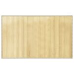 vidaXL Koberec obdĺžnikový svetlý prírodný 60x100 cm bambusový – Obrázok 2
