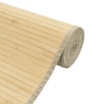 vidaXL Koberec obdĺžnikový svetlý prírodný 60x100 cm bambusový – Obrázok 4