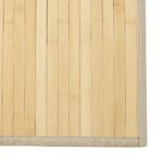 vidaXL Koberec obdĺžnikový svetlý prírodný 60x100 cm bambusový – Obrázok 6