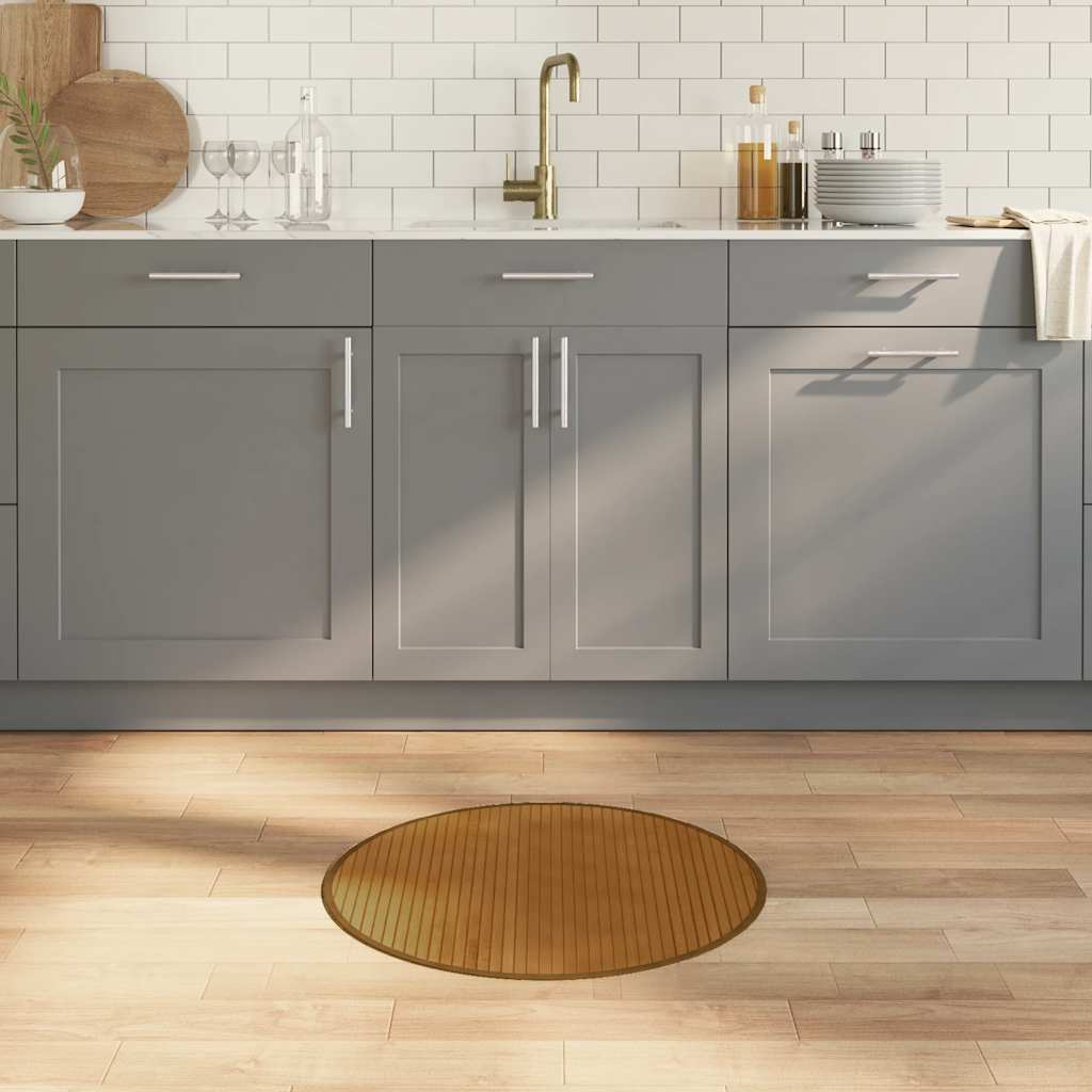 376974_1.jpg vidaXL Okrúhly koberec hnedý 60 cm bambusový – Obrázok 1