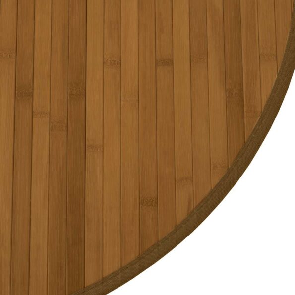 vidaXL Okrúhly koberec hnedý 60 cm bambusový – Obrázok 6
