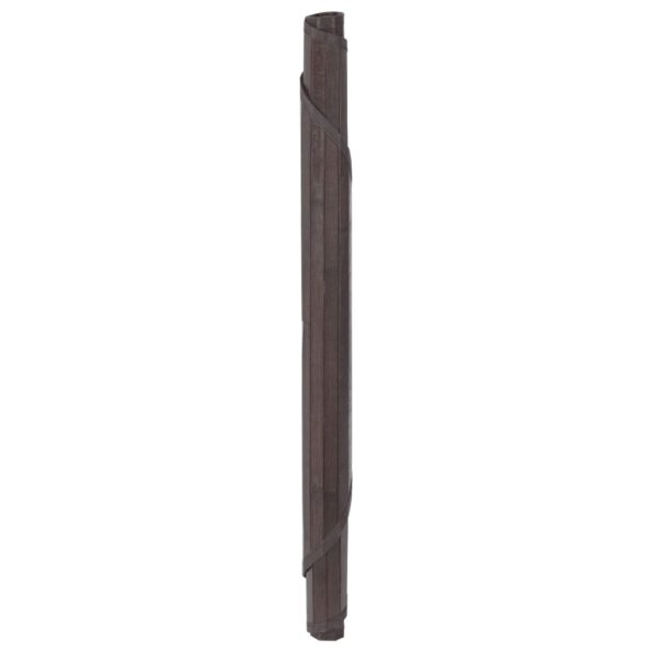 vidaXL Okrúhly koberec tmavohnedý 60 cm bambusový – Obrázok 3