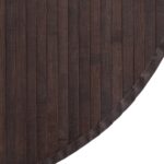 vidaXL Okrúhly koberec tmavohnedý 80 cm bambusový – Obrázok 6