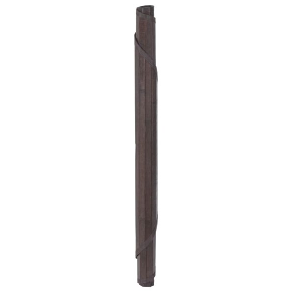 vidaXL Okrúhly koberec tmavohnedý 100 cm bambusový – Obrázok 3