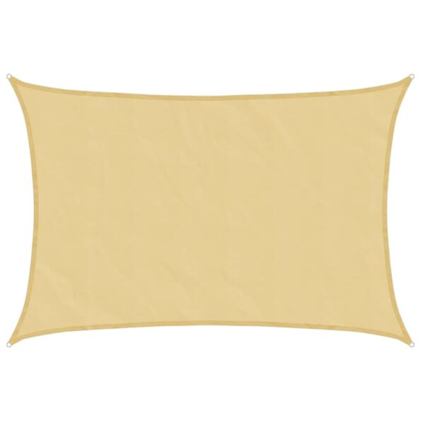 vidaXL Slnečná plachta piesková 4x3 m 100 % polyester oxford – Obrázok 2