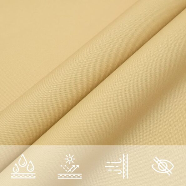 vidaXL Slnečná plachta piesková 4x3 m 100 % polyester oxford – Obrázok 8