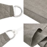 vidaXL Slnečná plachta 160 g/m² trojuholníková svetlosivá 3x3x3 m HDPE – Obrázok 6