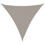 vidaXL Slnečná plachta 160 g/m² trojuholníková svetlosivá 3,6x3,6x3,6 m HDPE – Obrázok 2