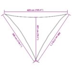 vidaXL Slnečná plachta 160 g/m² trojuholníková svetlosivá 3x3x4,2 m HDPE – Obrázok 10