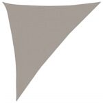 vidaXL Slnečná plachta 160 g/m² trojuholníková svetlosivá 3x4x5 m HDPE – Obrázok 2