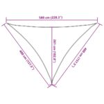 vidaXL Slnečná plachta 160 g/m² trojuholníková svetlosivá 4x4x5,8 m HDPE – Obrázok 10