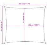 vidaXL Slnečná plachta 160 g/m² obdĺžniková pieskovaná 2,5x3 m HDPE – Obrázok 10