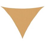 vidaXL Slnečná plachta 160 g/m² trojuholníková pieskovaná 3x3x4,2 m HDPE – Obrázok 2
