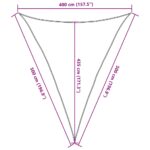 vidaXL Slnečná plachta 160 g/m² trojuholníková piesková 4x5x5 m HDPE – Obrázok 10