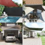 vidaXL Slnečná plachta 160 g/m² trojuholníková piesková 5x6x6 m HDPE – Obrázok 3