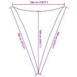 vidaXL Slnečná plachta 160 g/m² trojuholníková piesková 5x7x7 m HDPE – Obrázok 10