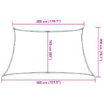vidaXL Slnečná plachta 160 g/m² lichobežníkový piesok 3/4x2 m HDPE – Obrázok 10