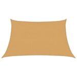 vidaXL Slnečná plachta 160 g/m² lichobežníkový piesok 3/4x2 m HDPE – Obrázok 2