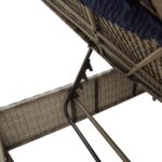 vidaXL Záhradné ležadlo s vankúšom, sivé, polyratan – Obrázok 8