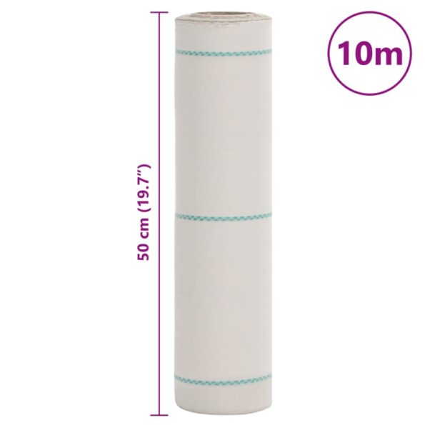 vidaXL Membrána proti burine biela 0,5x10 m PP – Obrázok 7
