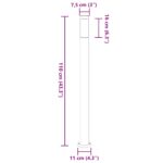 vidaXL Stĺpikové svetlá 3 ks 110 cm nehrdzavejúca oceľ IP44 – Obrázok 9