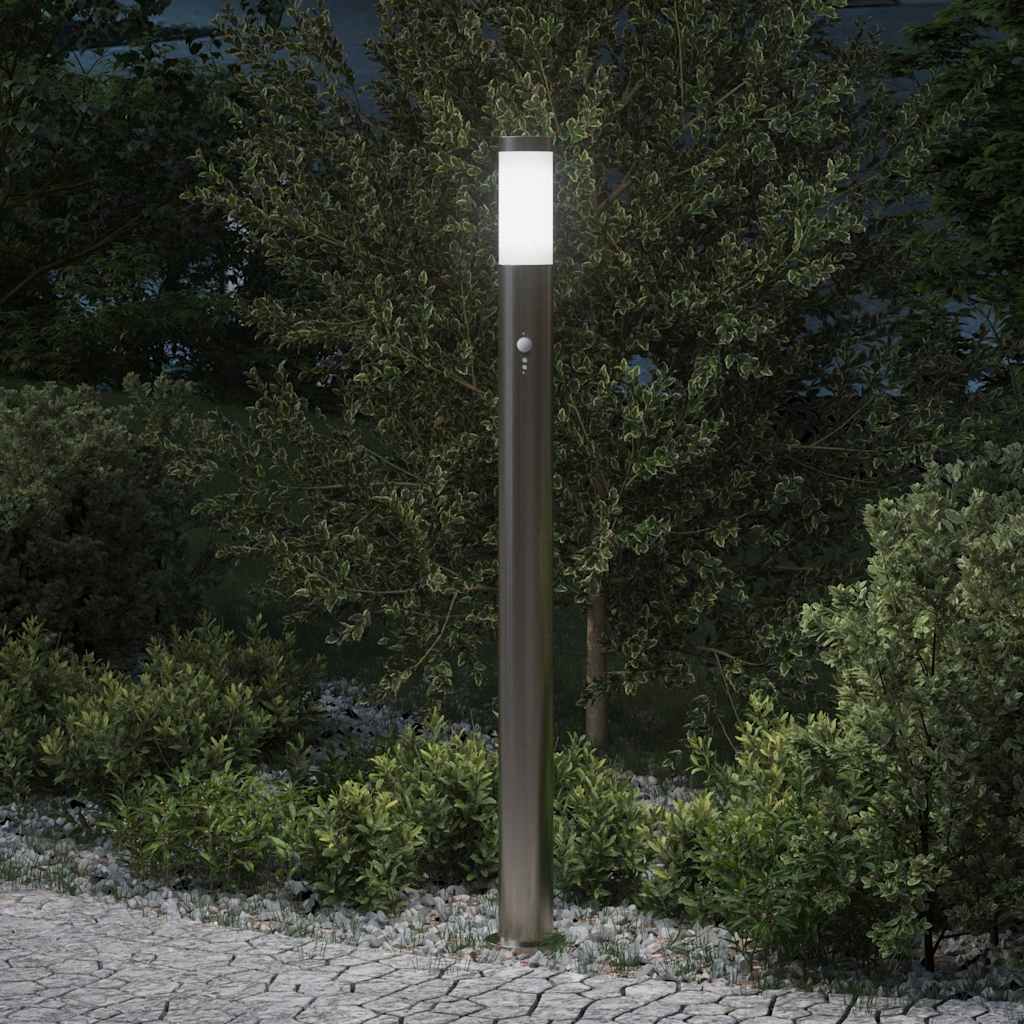 4006009_1.jpg vidaXL Stĺpikové svietidlo so senzorom 110 cm nehrdzavejúca oceľ IP44 – Obrázok 1