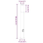 vidaXL Stĺpikové svietidlo so zásuvkou 80 cm nehrdzavejúca oceľ IP44 – Obrázok 12