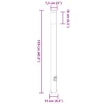 vidaXL Stĺpikové svietidlo so zásuvkou 110 cm nehrdzavejúca oceľ IP44 – Obrázok 12